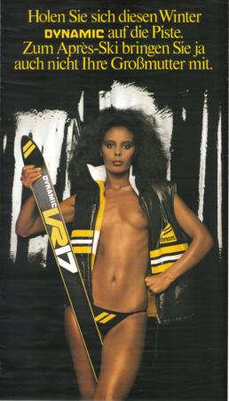 SKIS DYNAMIC VR17 - SEXY PIN UP - affiche originale (ca 1980)