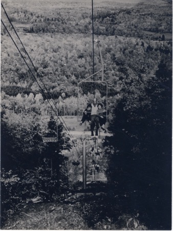 TELESIEGE BIPLACE POMAGALSKI A CAMP FORTUNE (CANADA) - photo originale (1960)