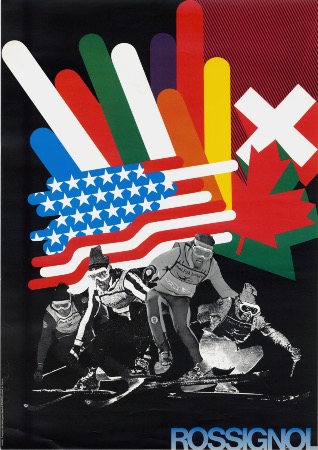 ROSSIGNOL... SKI INTERNATIONAL - affiche originale (ca 1970)