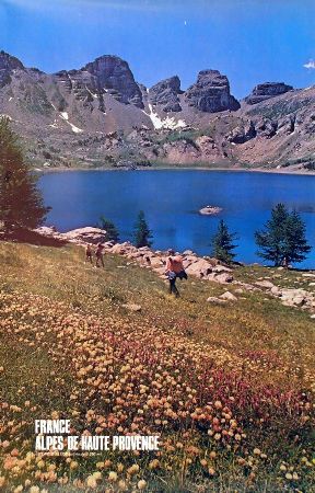 HAUT-VERDON - LE LAC D'ALLOS - affiche ancienne (années 70)